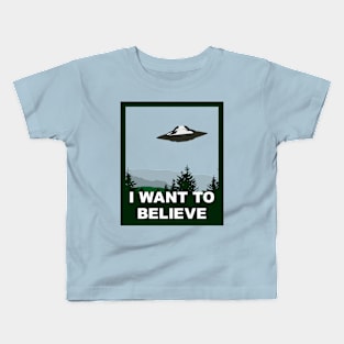 I Want To Believe Poster Kids T-Shirt